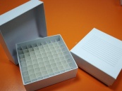 Криокоробка из влагостойкого картона на 81 место для 0,5 - 2 мл пробирок