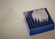 Криокоробка из PP полипропилена выдерживает до - 90 С на 100 мест для 2 мл пробирок Криокоробка из PP полипропилена выдерживает до - 90 С на 100 мест для 2 мл пробирок